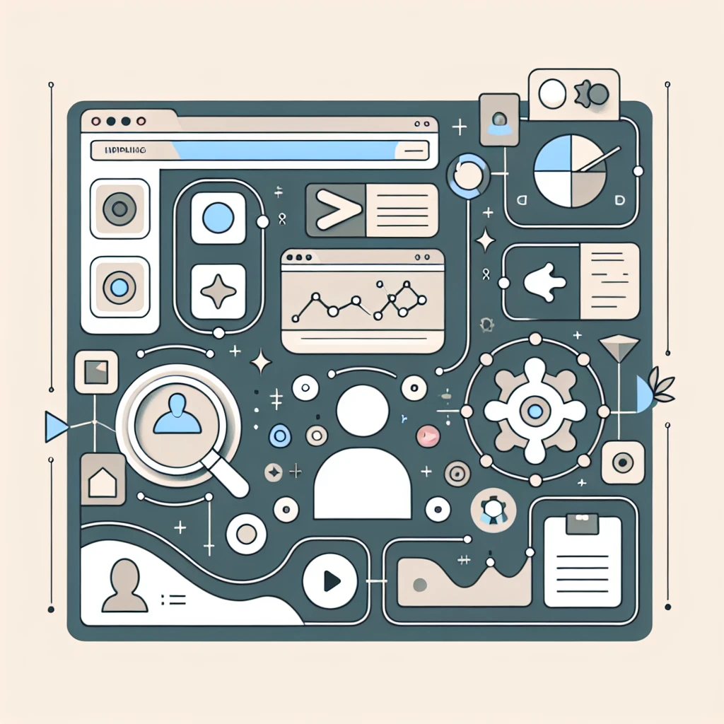"Gráfico ilustrativo que muestra cómo el aprendizaje automático optimiza la experiencia del usuario en sitios web, destacando características como personalización, recomendaciones y análisis de comportamiento."